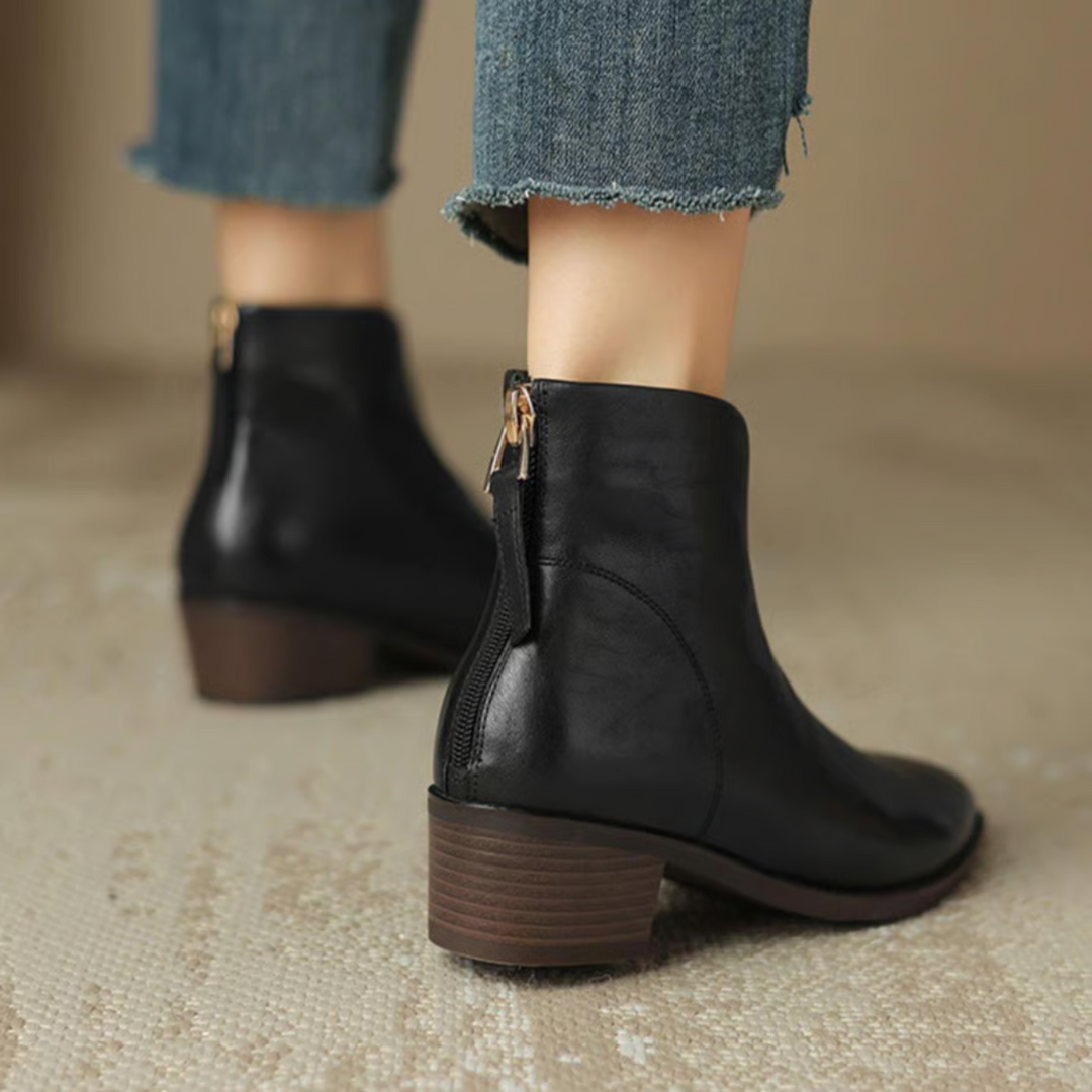 Camille | Les Bottines de Luxe à Talon Bas