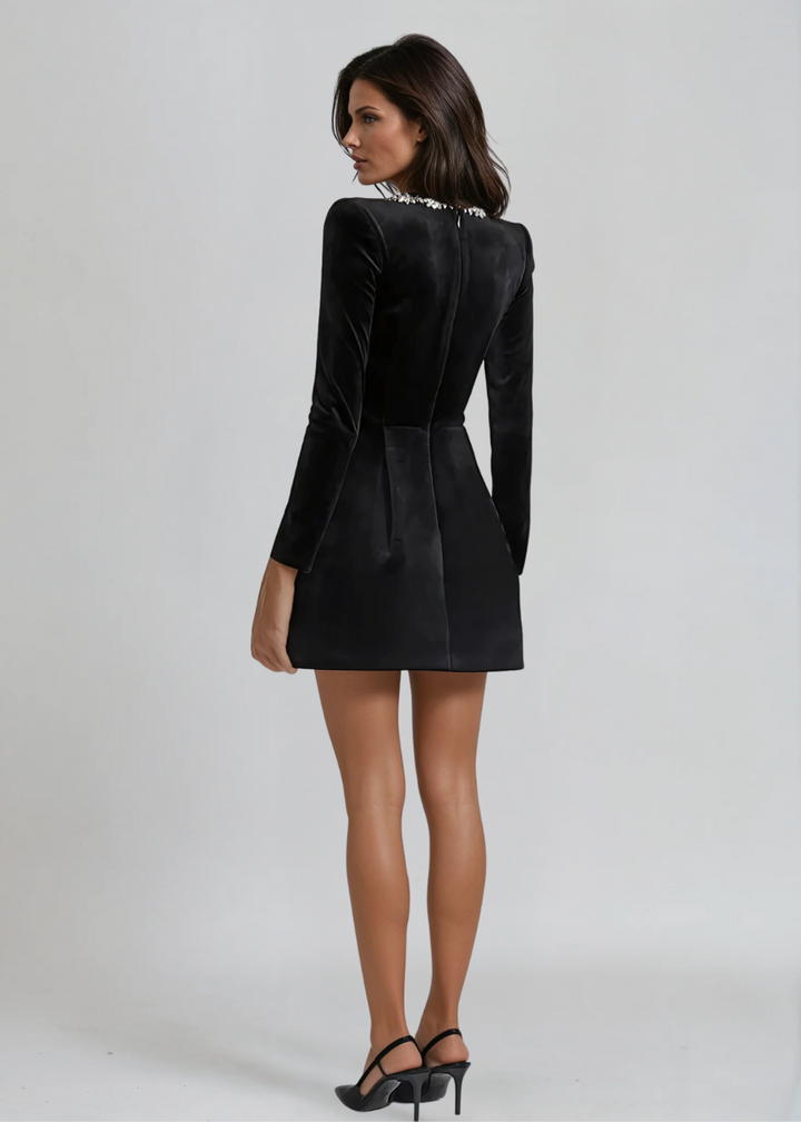 Sarah | Robe Mini En Velours