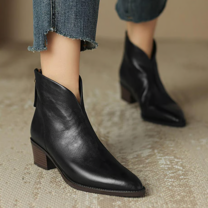 Camille | Les Bottines de Luxe à Talon Bas