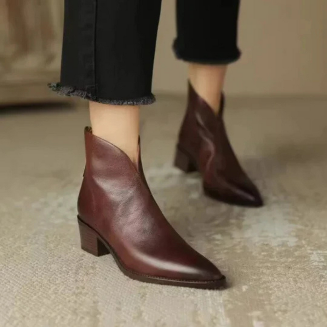 Camille | Les Bottines de Luxe à Talon Bas