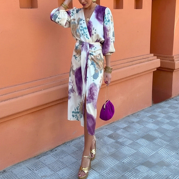 Margaux | Midi Élégant à Motifs Raffinés