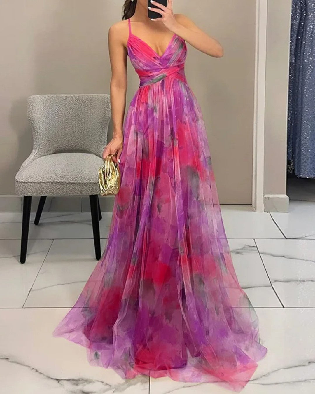 Océane | Robe Maxi Élégance Florale