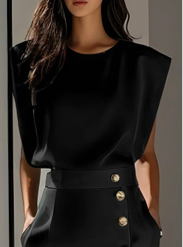 Chloé | Robe Midi Ajustée Avec Boutons Dorés