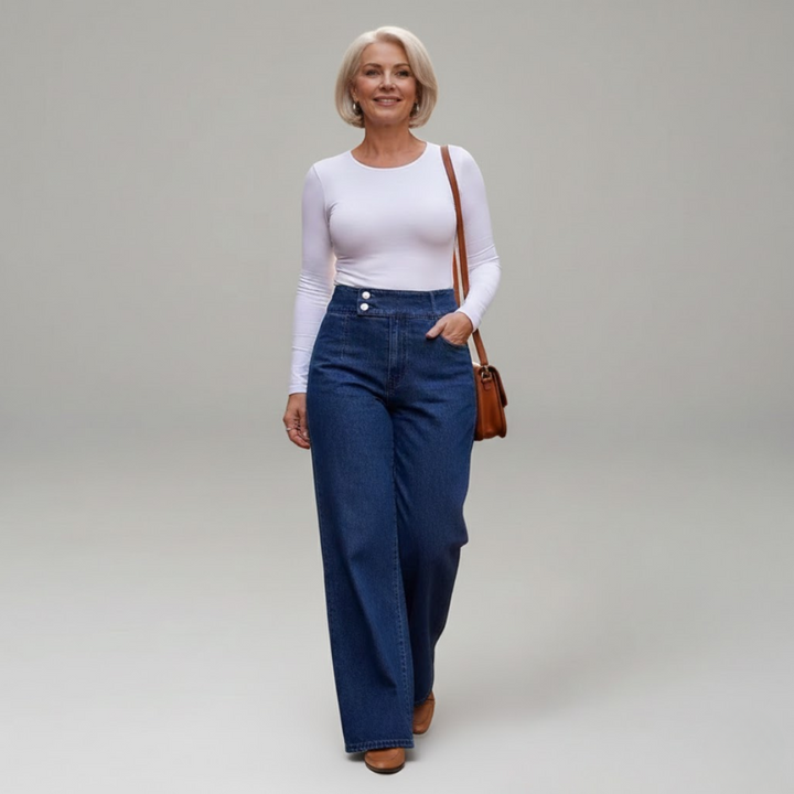 Adèle | Jean taille haute qui affine délicatement la silhouette