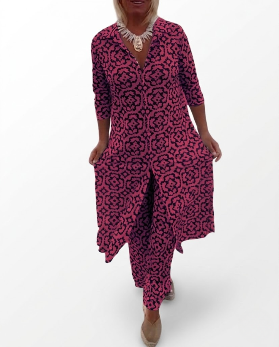 Camilla | Ensemble fluide imprimé confort élégant