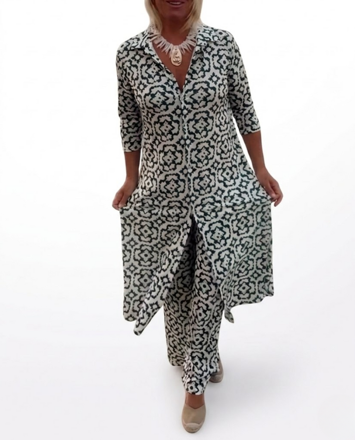 Camilla | Ensemble fluide imprimé confort élégant