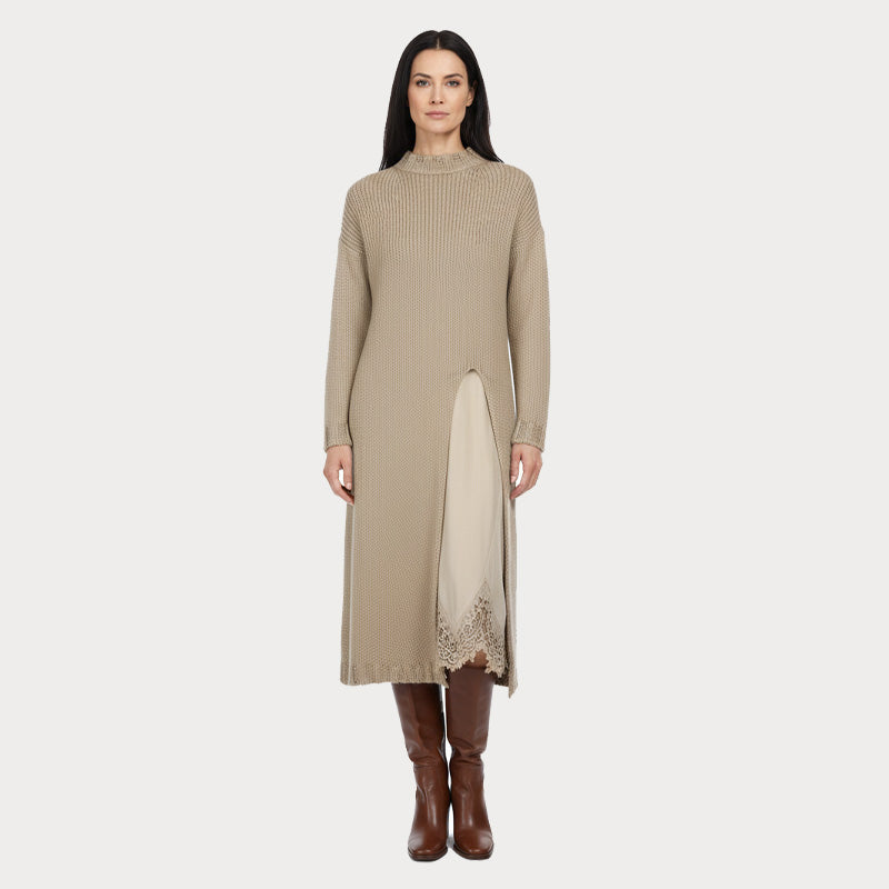 Françoise | Ensemble robe + pull chaud et élégant
