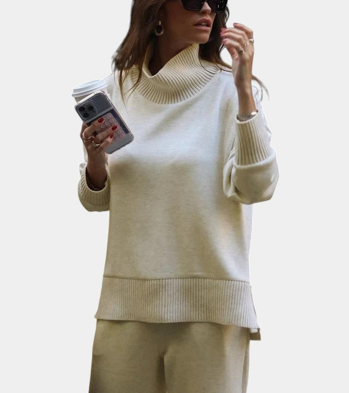 Élodie | Ensemble lounge doux deux-pièces : pull avec pantalon assorti