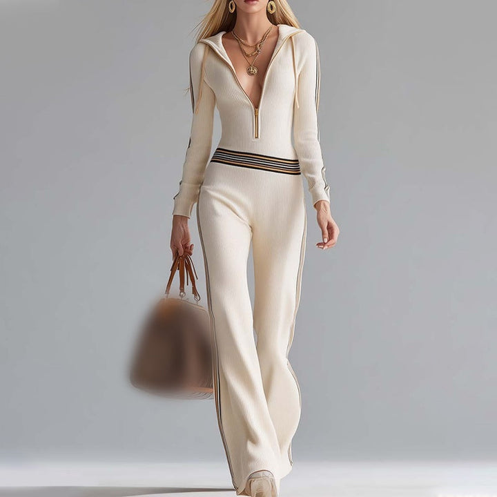 Camille | Combinaison tricotée chic sportive rétro