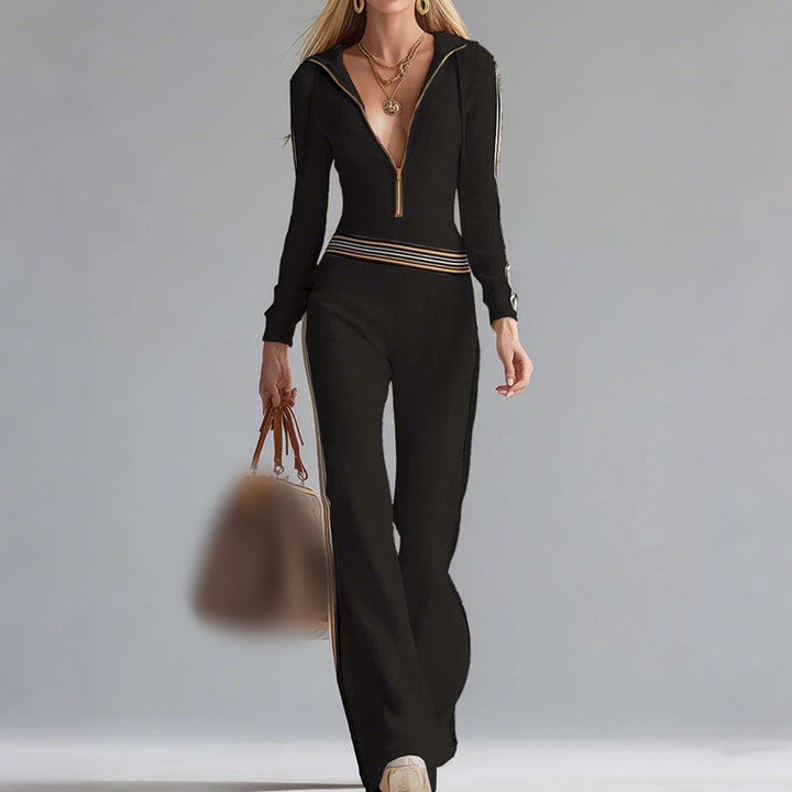 Camille | Combinaison tricotée chic sportive rétro